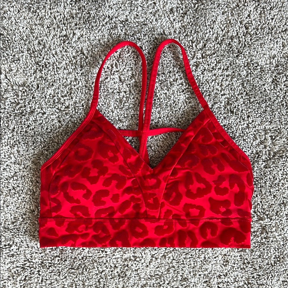 Balance Athletica (now Vitality) Red Leopard Print Sports Bra